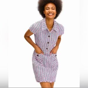Kate Spade Enchanted Tweed Shirtdress Sz 14